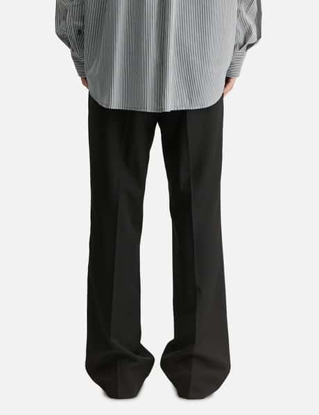 Black Semi-Wide Wool Pants view 12