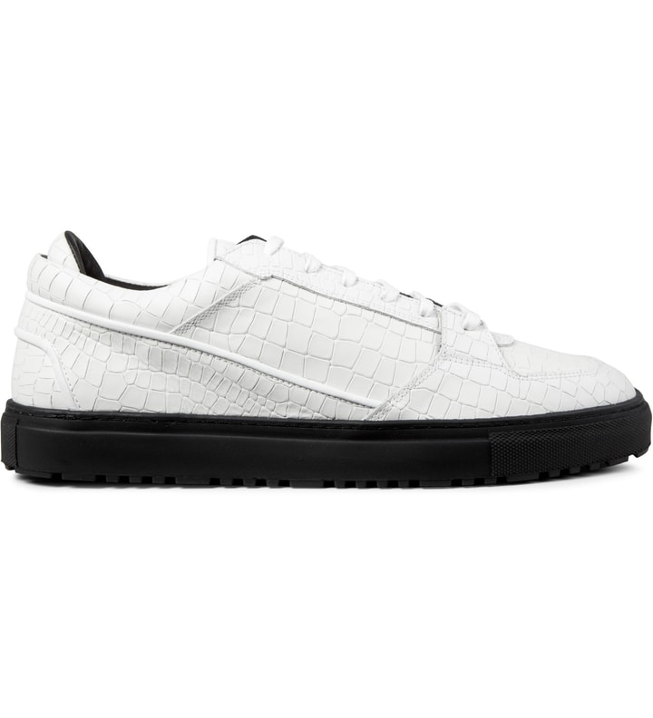 White Croc Embossed Low Top 3 Shoes Placeholder Image