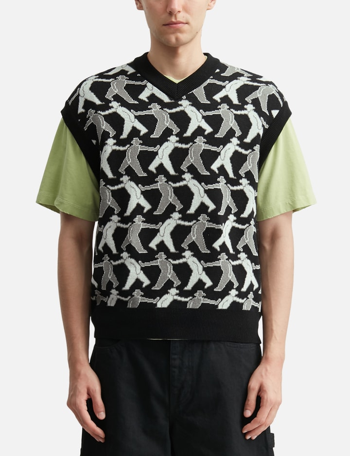 vowels Tag-A-Long Knitted Vest