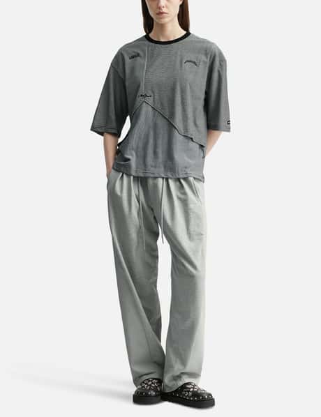 Paneled Stripe Cropped T-Shirt view 14