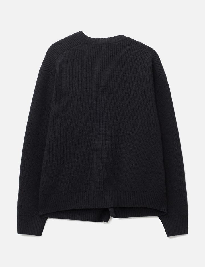 Yoke Sculptural Wired Crew Neck Cardigan