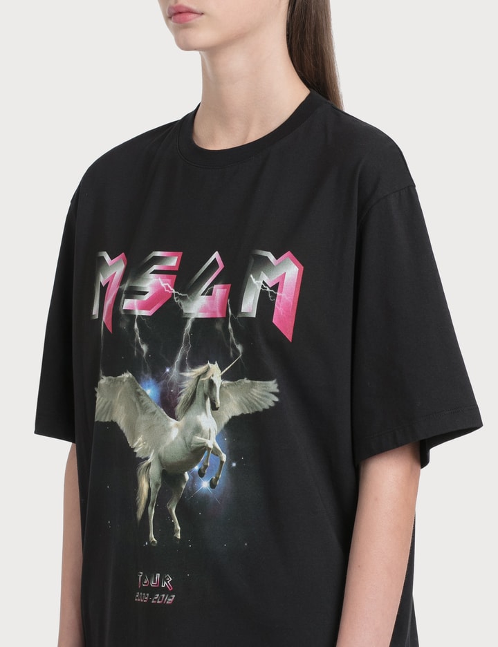 Winged Horse And Logo Print T-Shirt Placeholder Image