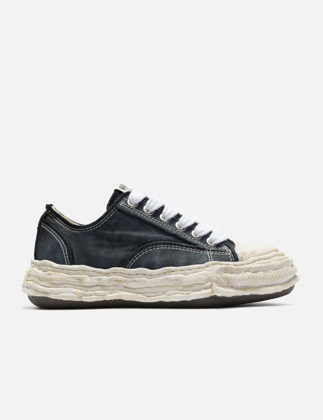 "PETERSON23" Original Sole Vintage Effect Embroidered Canvas Low-Top Sneaker view 6