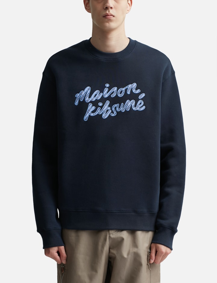 Maison Kitsuné Handwriting Striped Comfort Sweatshirt Placeholder Image