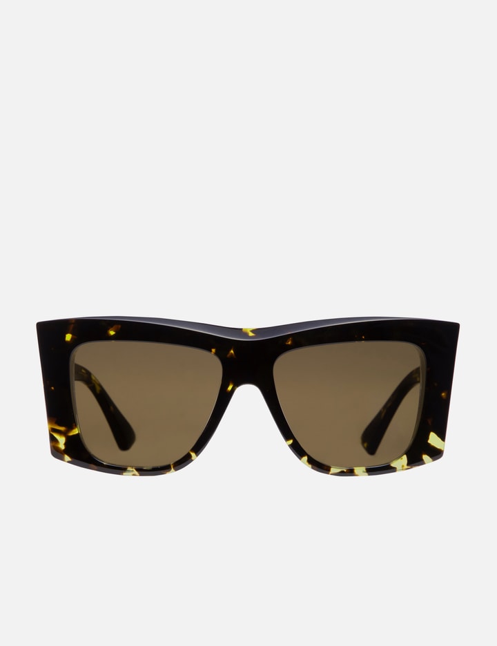Bottega Veneta Visor Recycled Acetate Square Sunglasses In Brown
