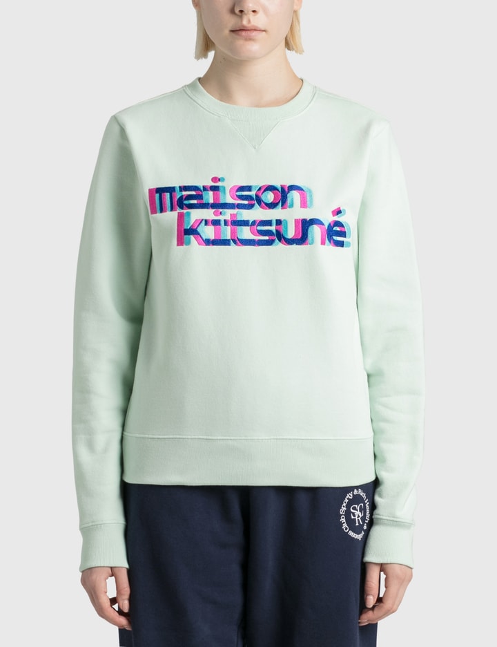 Neon Line Typo Embroidery Regular Sweatshirt Placeholder Image