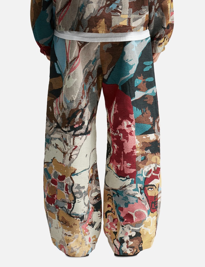 Shop Kidsuper Jacquard Paintings Double Pleated Trousers