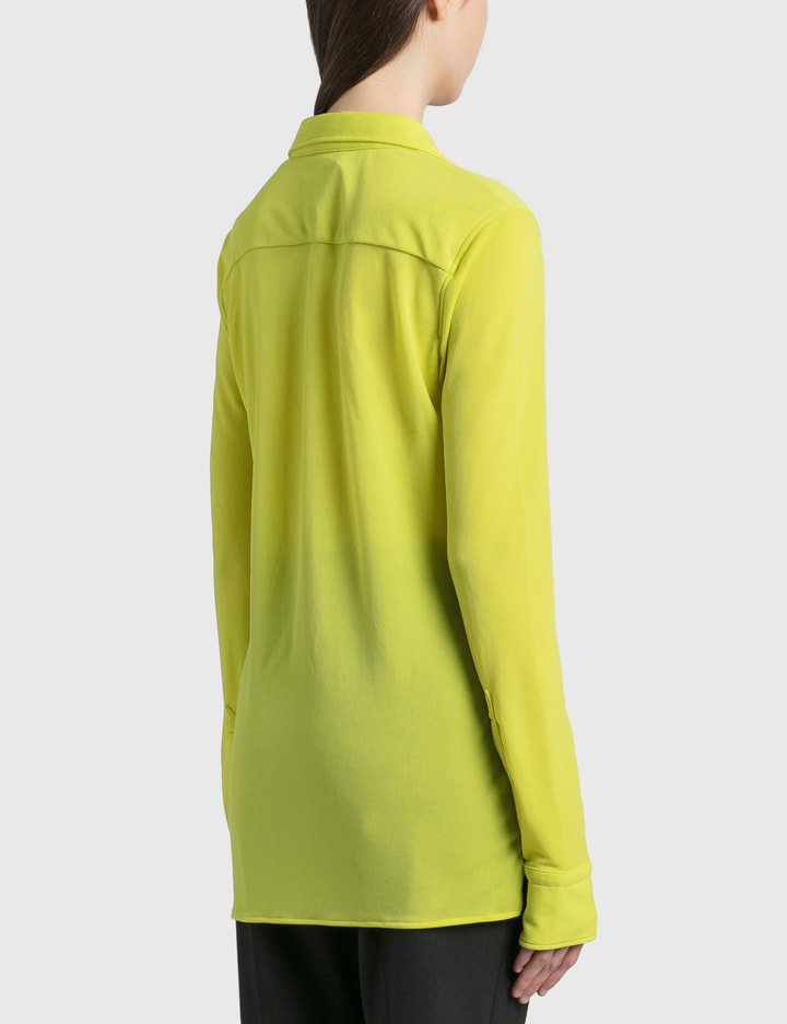 Shop Bottega Veneta Crepe Jersey Shirt In Yellow