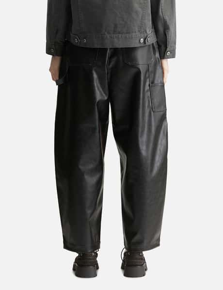 Reset Faux Leather Wide-Leg Trousers view 12