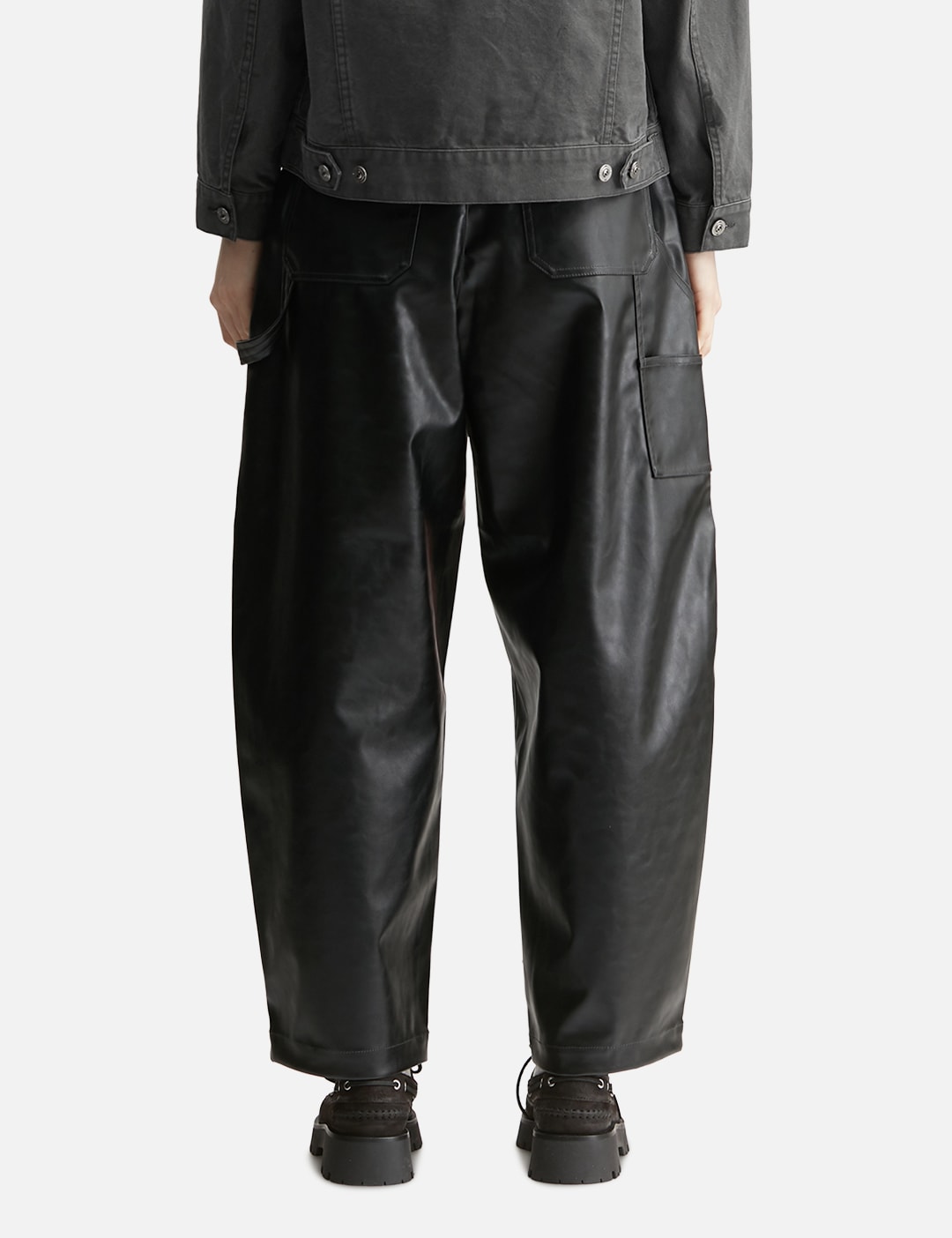 Reset Faux Leather Wide-Leg Trousers view 13