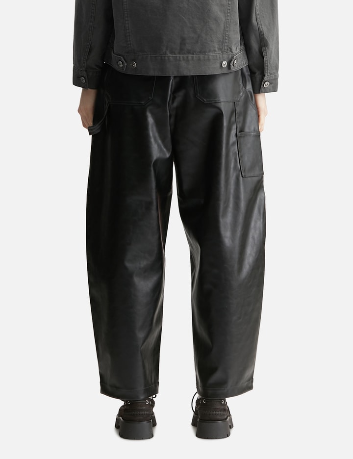 TEAM WANG design Reset Faux Leather Wide-Leg Trousers