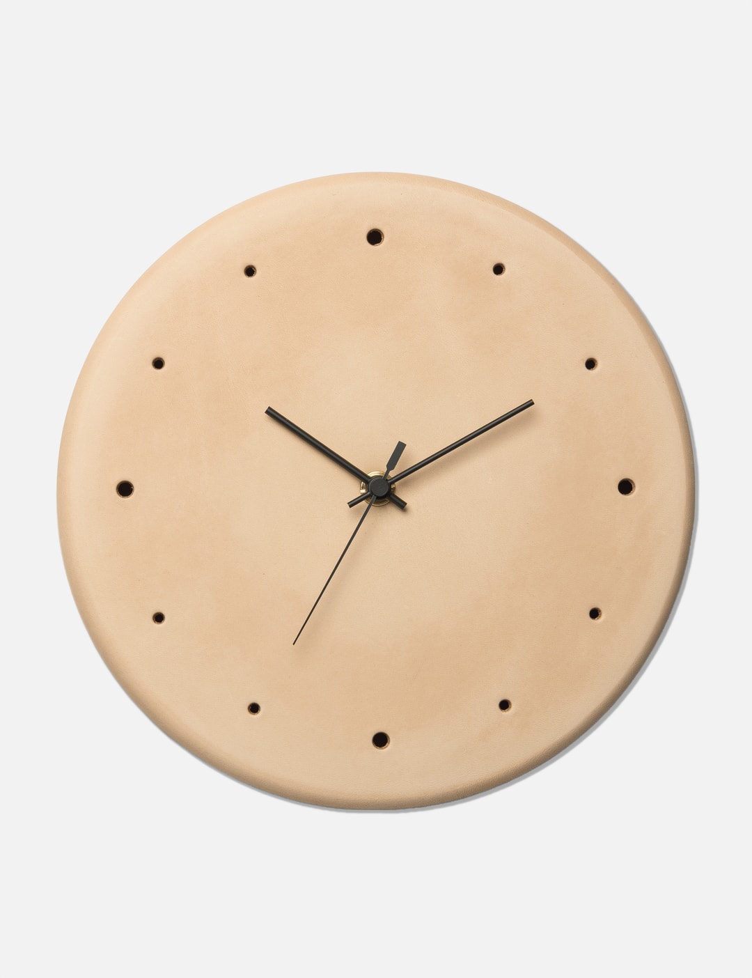 Hender Scheme Clock - Vegetable-tanned leather wall clock made in 