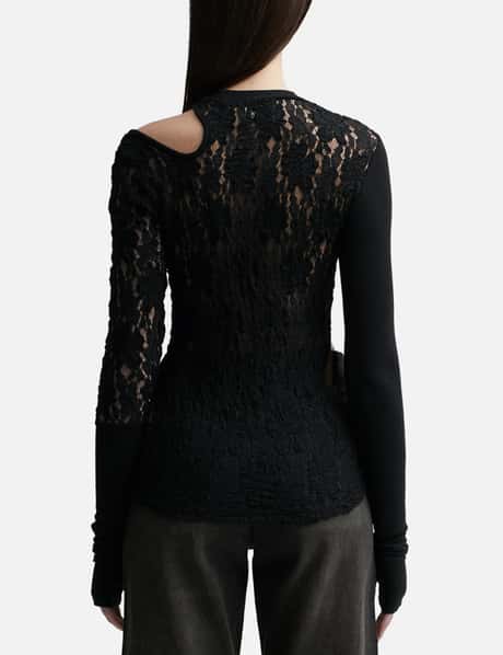CUT-OUT FLORAL PANELED TOP view 9