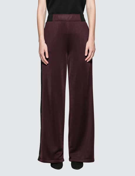 T By Alexander Wang Sleek French Wide Leg Pants With T Detail