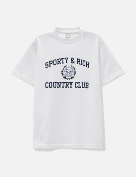 Sporty & Rich バーシティ クレスト Tシャツ