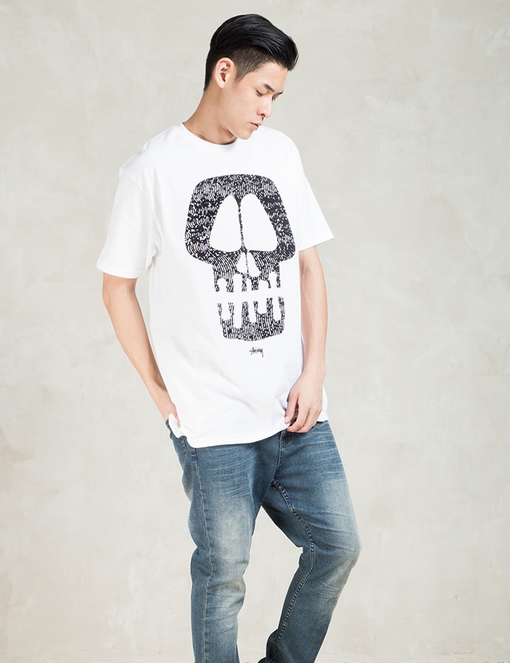 White Static Skull T-Shirt Placeholder Image