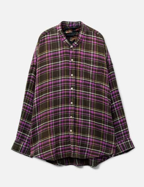 R13 Scarf Inset Drop Neck Shirt