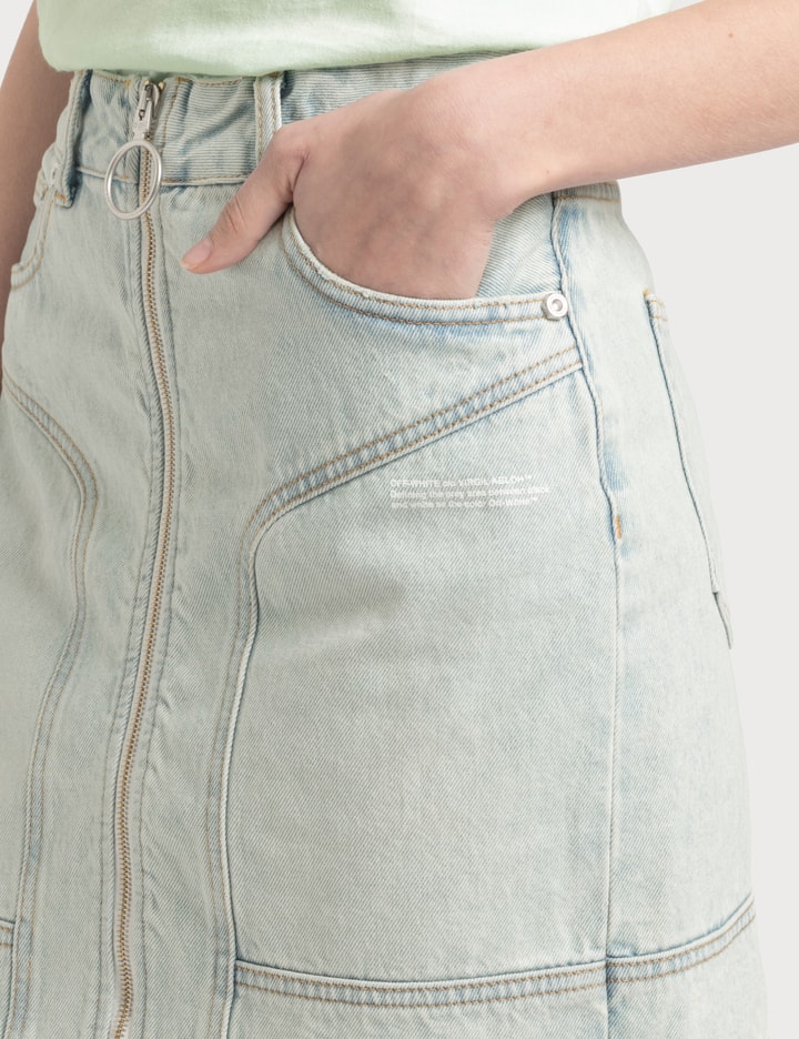 Full Zip Denim Mini Skirt Placeholder Image