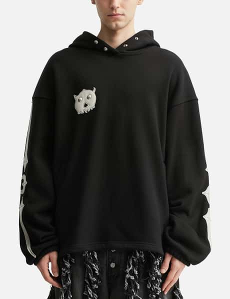 THUG CLUB TC Angels Hoodie - ヘビーウェイトのブラックフーディー 