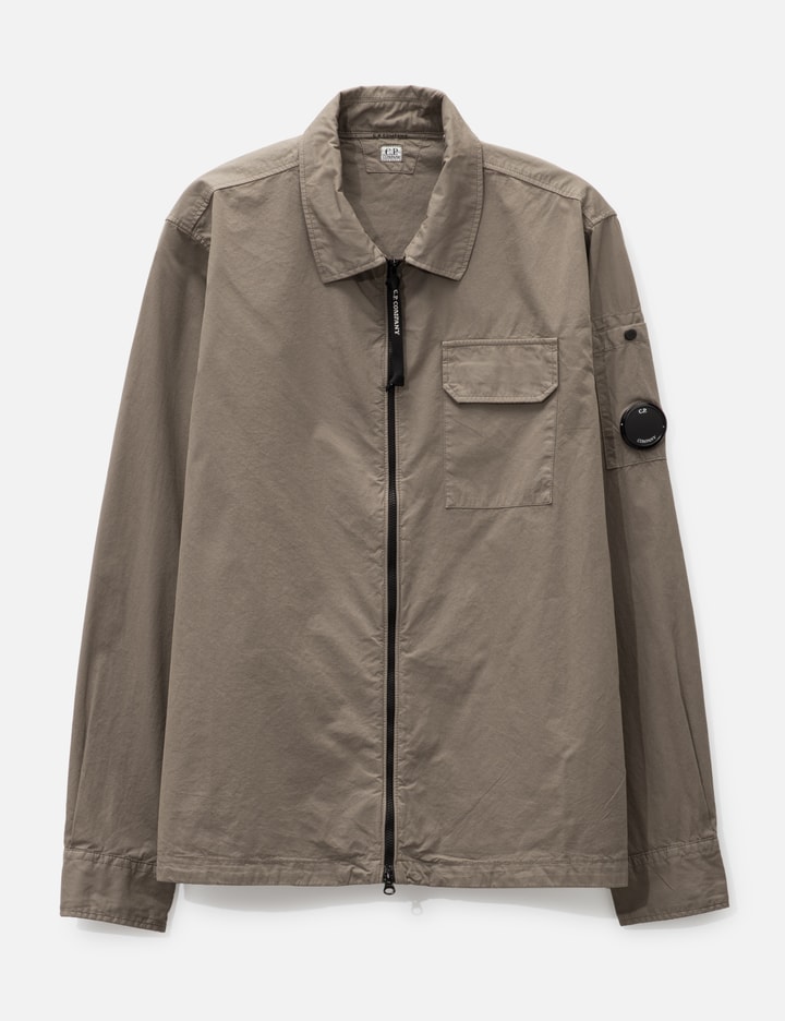 ORGANIC GABARDINE ZIPPED OVERSHIRT Placeholder Image