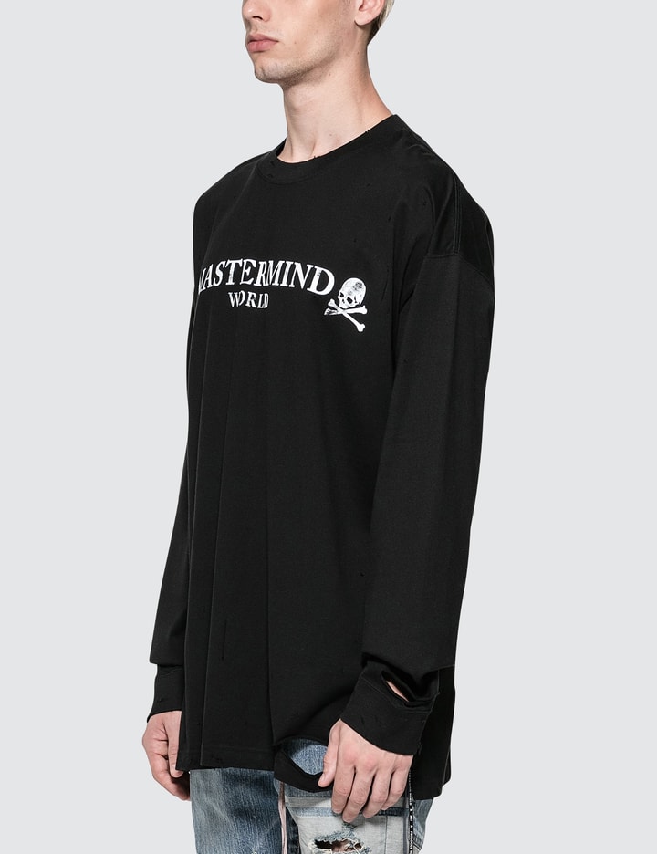 Distressed Dropped Shoulder Circle Logo L/S T-Shirt Placeholder Image