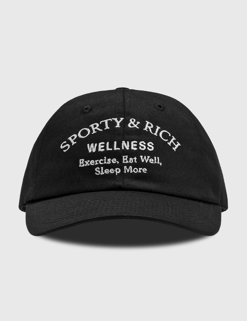 sporty and rich black cap