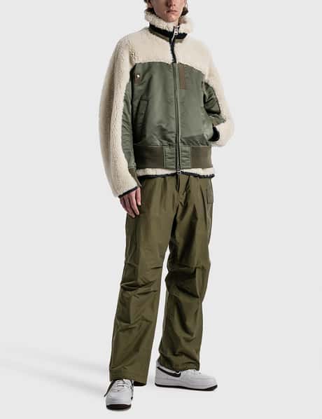 Sacai - Faux Shearling Nylon Twill Blouson | HBX