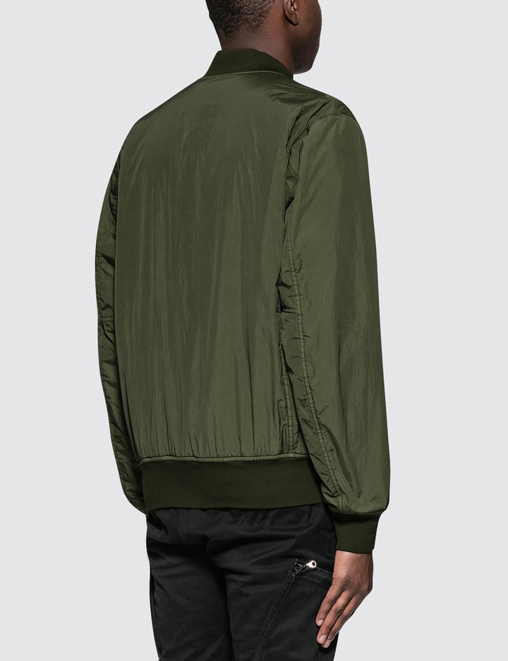 Garment Dyed Crinkle Reps Nylon Bomber Jacket Placeholder Image