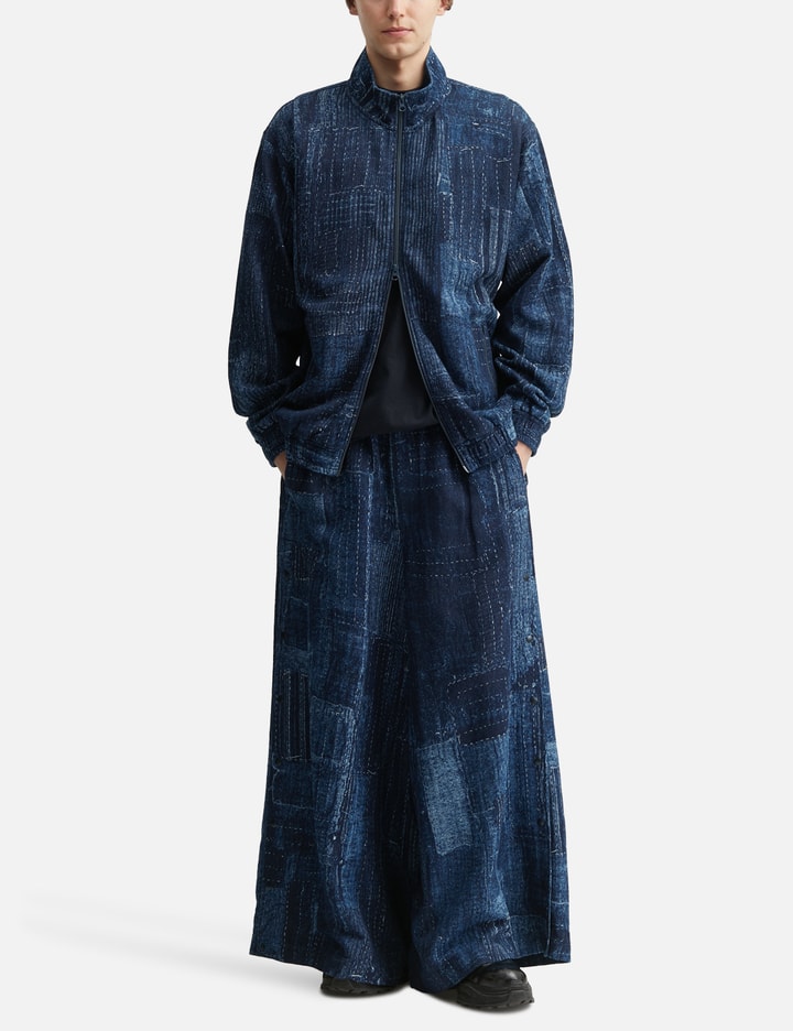 펀드멘탈 Boro Side Button Hakama Pants Rinse