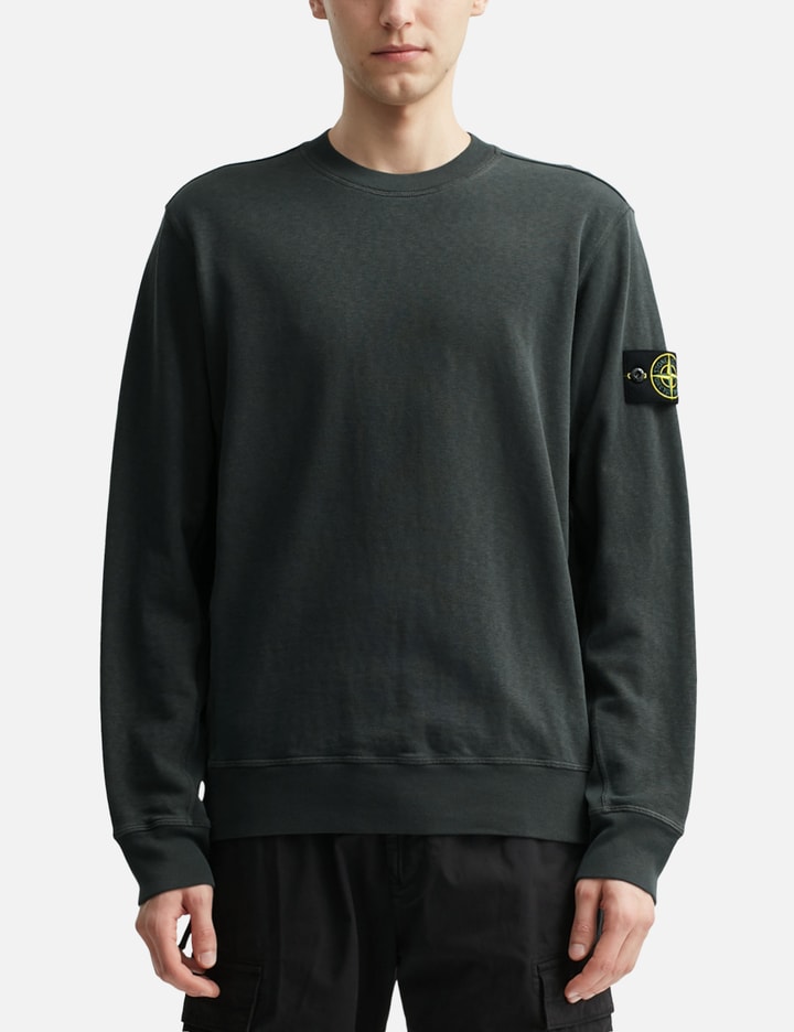 Stone Island Classic Crew Neck Sweater With Logo Patch Accents