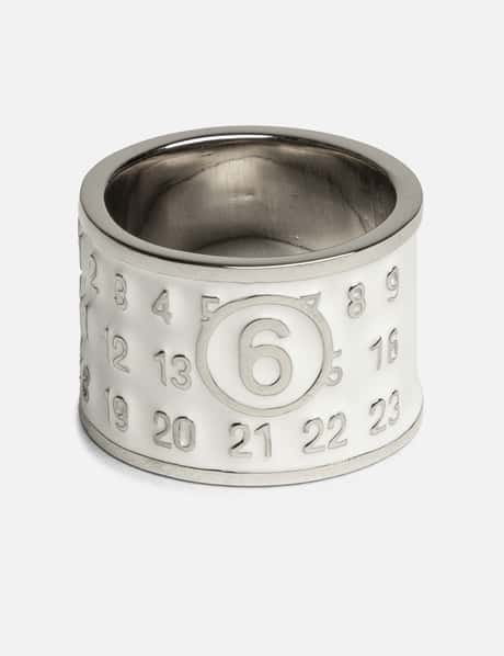 MM6 Maison Margiela Numeric Engraved Signature Ring
