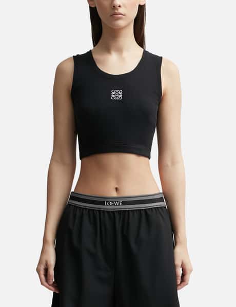 Loewe CROPPED ANAGRAM TANK TOP IN COTTON