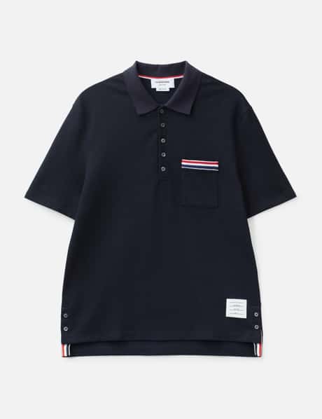Textured Cotton Linen Rwb Embroidery Polo view 6