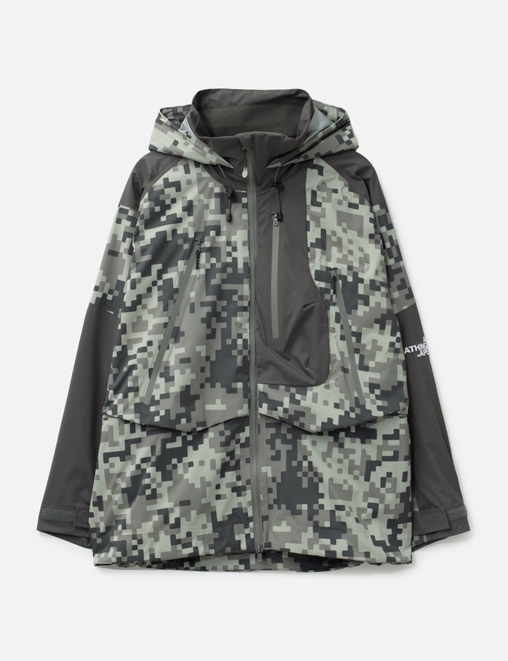 Bape Kazuki Kuraishi Pixelate Camo 3-layer Jacket In Green