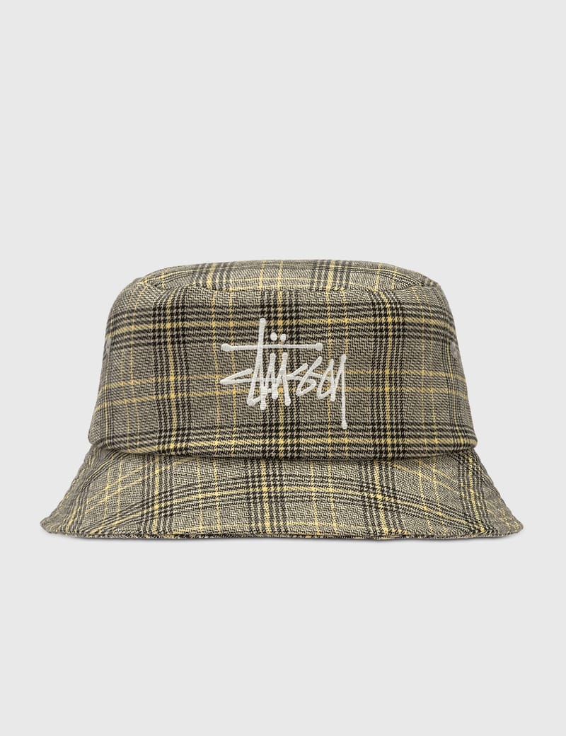 Stussy - Big Logo Plaid Bucket Hat 