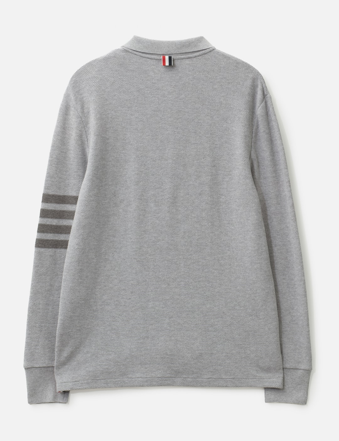 Textured Pique 4-Bar Long Sleeve Polo view 9