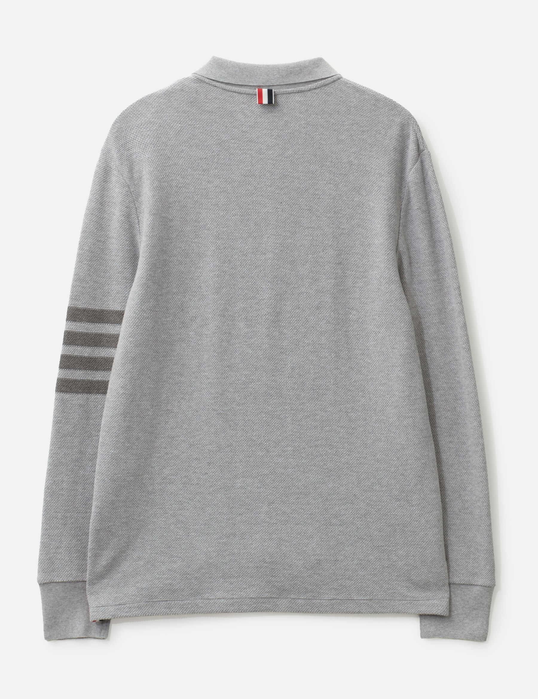 Textured Pique 4-Bar Long Sleeve Polo view 17