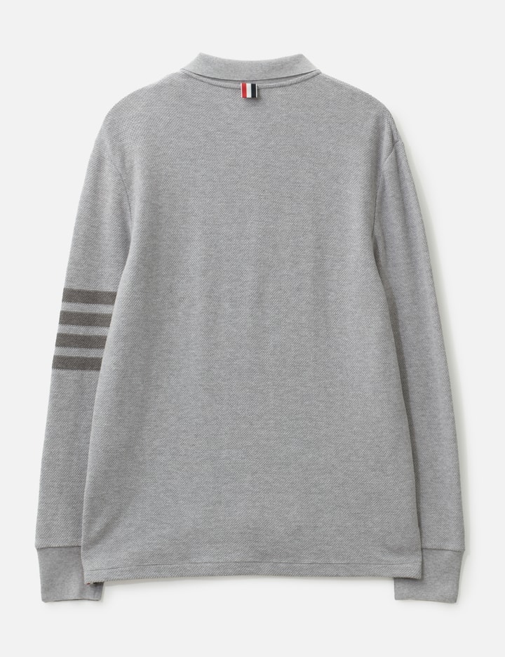 톰브라운 Textured Pique 4-Bar Long Sleeve Polo