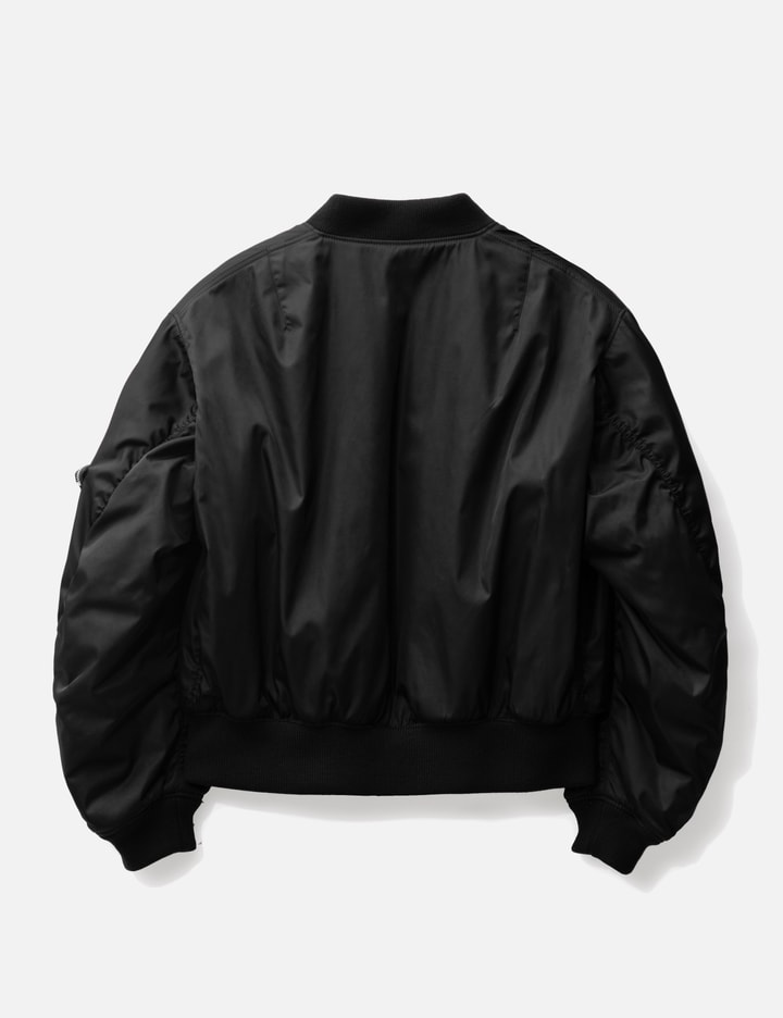 Shop Prada Re-nylon Bomber Jacket In Black