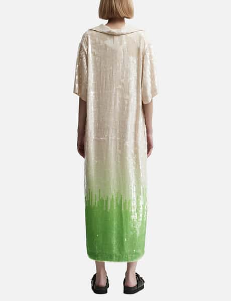 HAND EMBROIDERED EVERGREEN POLO DRESS view 9