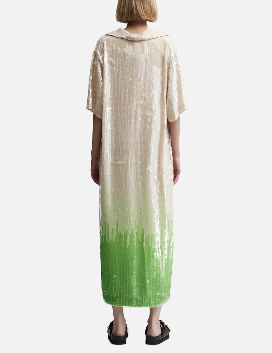 HAND EMBROIDERED EVERGREEN POLO DRESS view 10