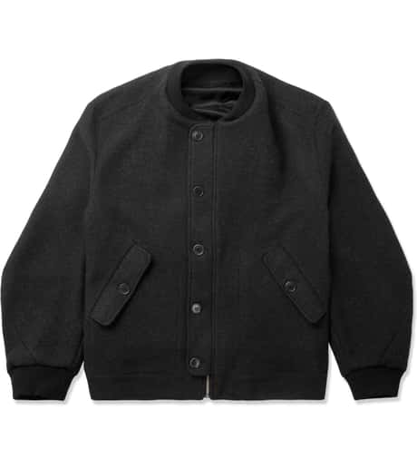 Henrik Vibskov - Antracite Melange Match Bomber Jacket | HBX