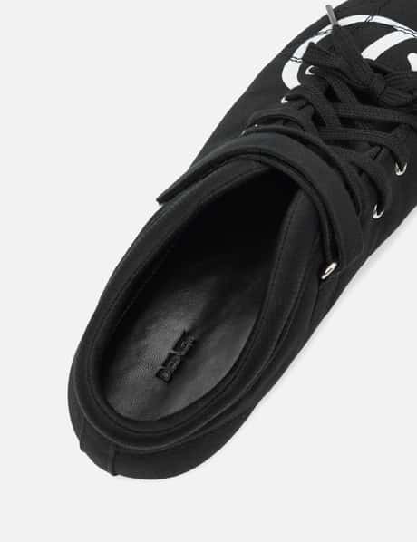 D Logo Lace Up Mozzi Shoes In Black view 20