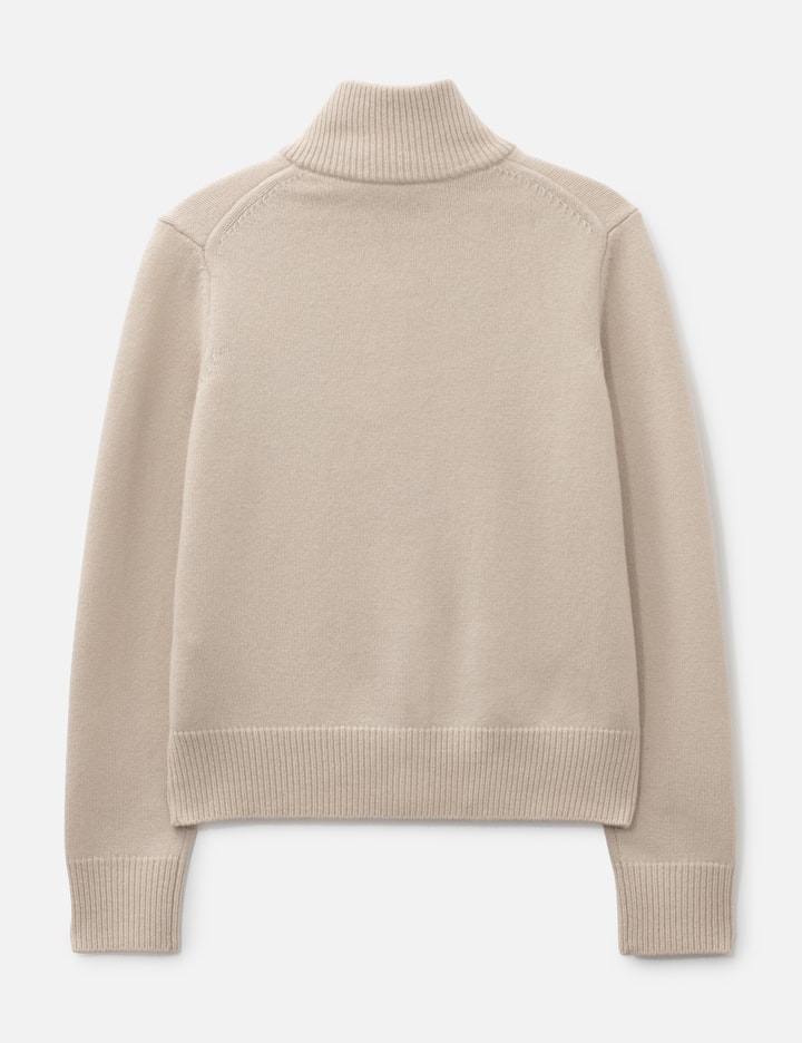 Maison Kitsuné Fox Head Intarsia Merino High Neck Cardigan