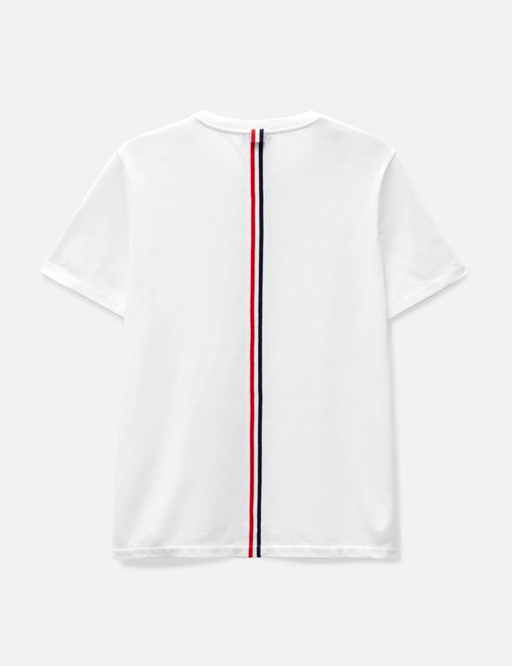 Thom Browne Central Striped T-shirt On The Back In White