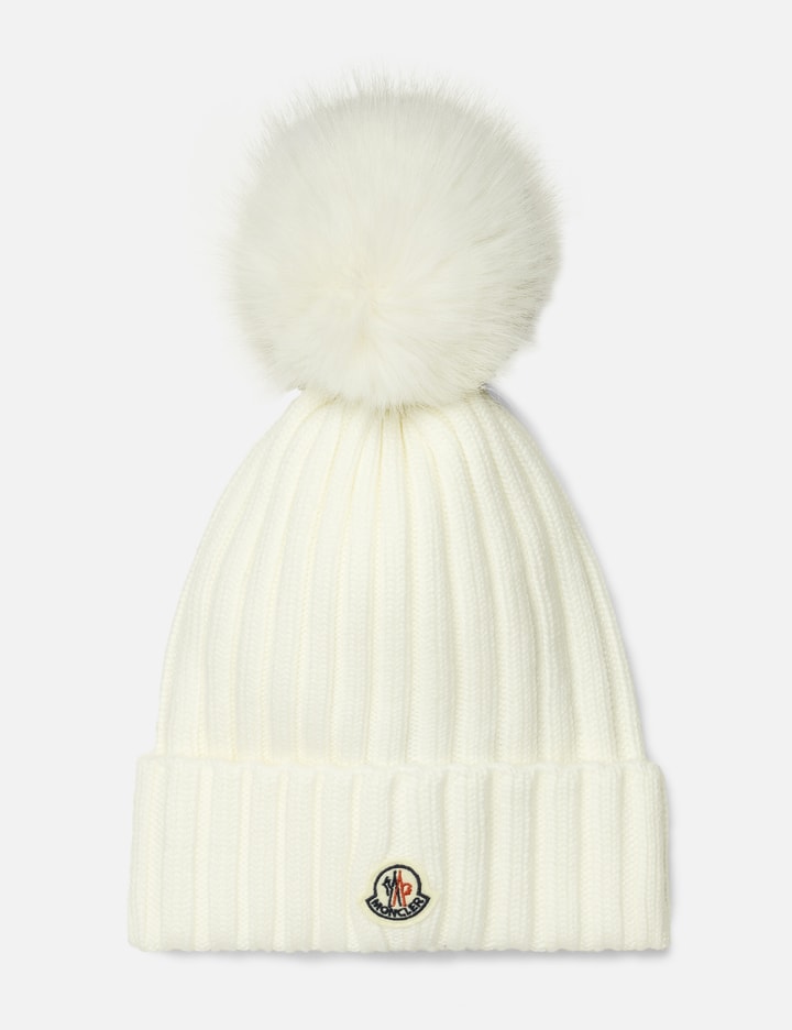 WHITE WOOL BEANIE WITH POM POM Placeholder Image