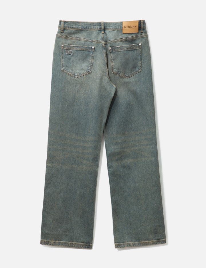 Shop Misbhv Sunrise Wash Carpenter Denim Trousers In Blue