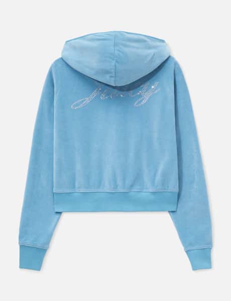 & Rich X Juicy Couture Script Velour Zip Hoodie view 8