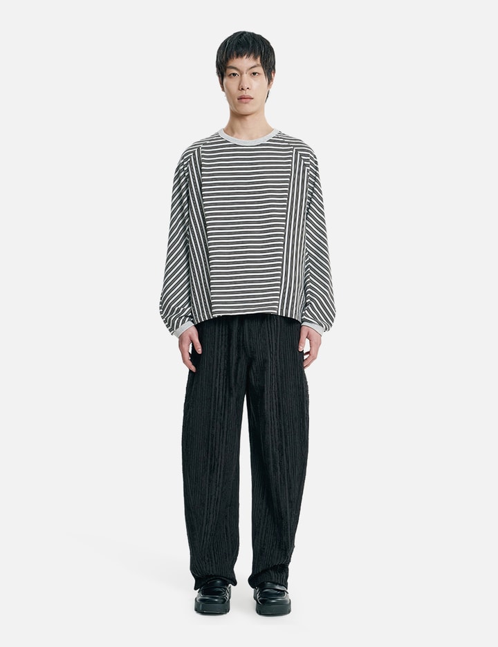 AJOBYAJO Sculpted Raglan Stripe Long Sleeve