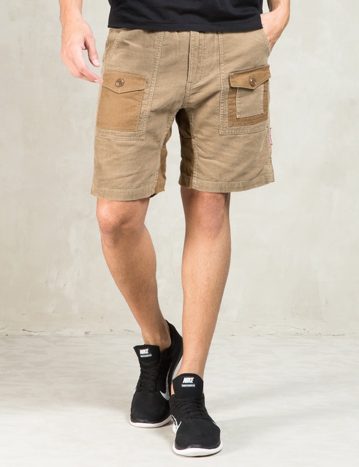 Beige Hemp Corduroy Bush Shorts Placeholder Image
